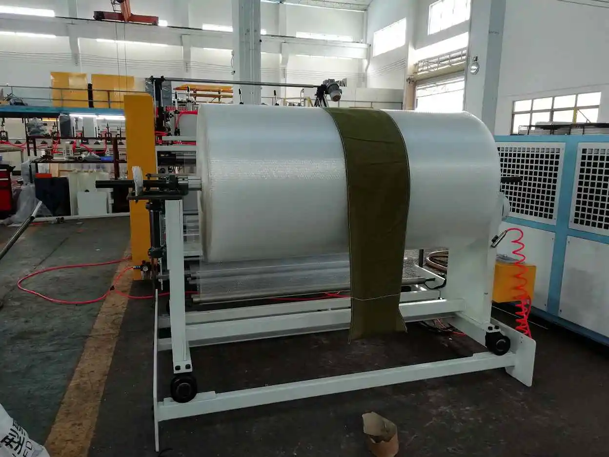 automatic air bubble film wrap epe foam slitting coreless rewinder