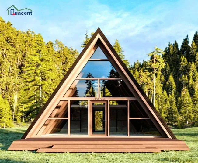 A Frame Creative Triangle Prefabricated House, Fast installation, efficient, energy-saving new housing