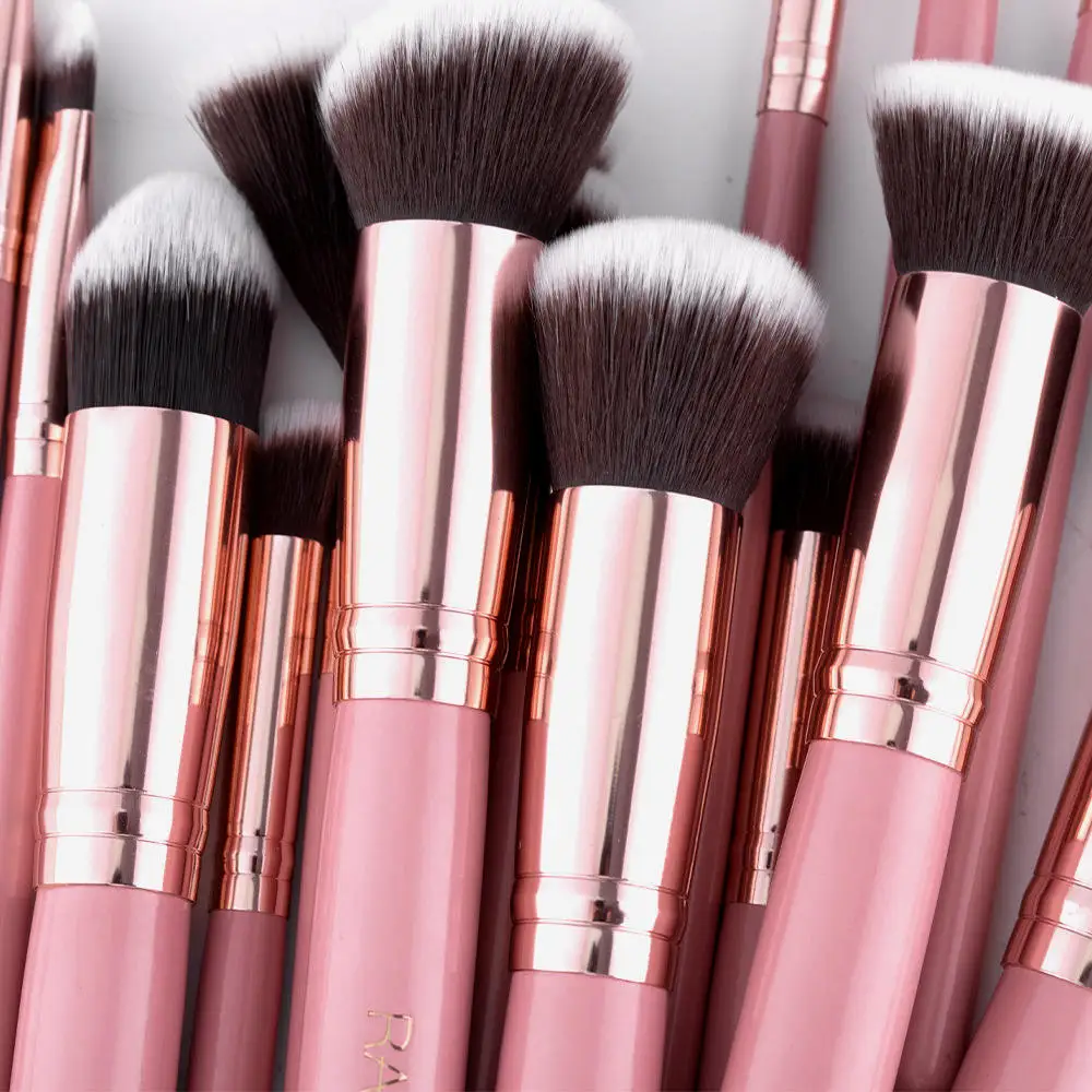 Custom Private Label Makeup Brush Set Wooden Handle 15pcs Blush Eye Shadow Powder Brushes Makeup Tools Make Up Brush Set