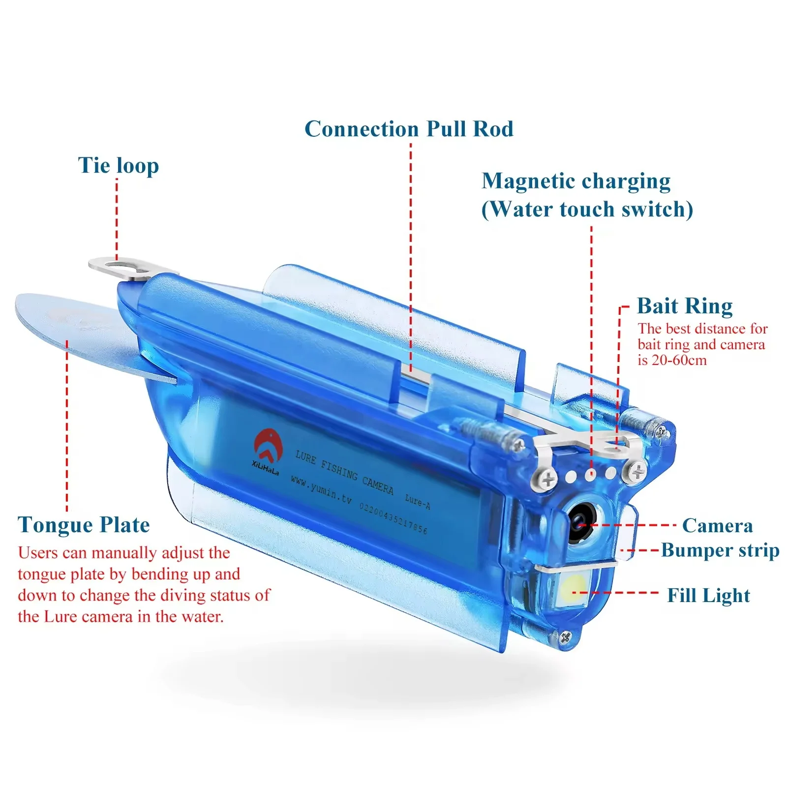 HD road sub fish detector bait connection mobile phone video FHP 1080P Wifi Fish Finder full waterproof visual fishing camera