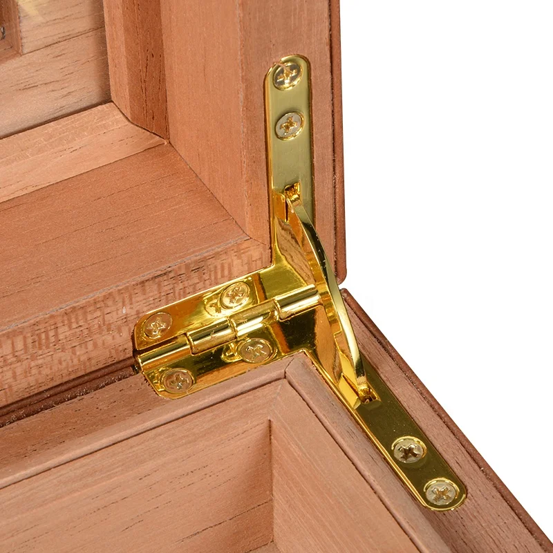 Black PU Leather Wooden Cigar Box Empty Humidor Wood Cigar Boxes Wholesale