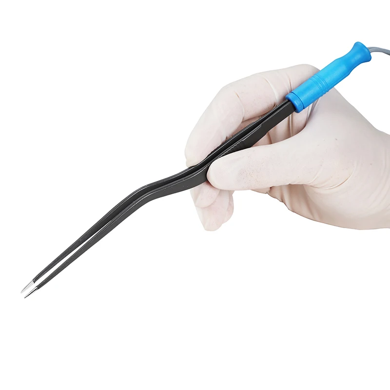  Made-in-SHA reusable bipolar bayonet forceps coagulation tweezers