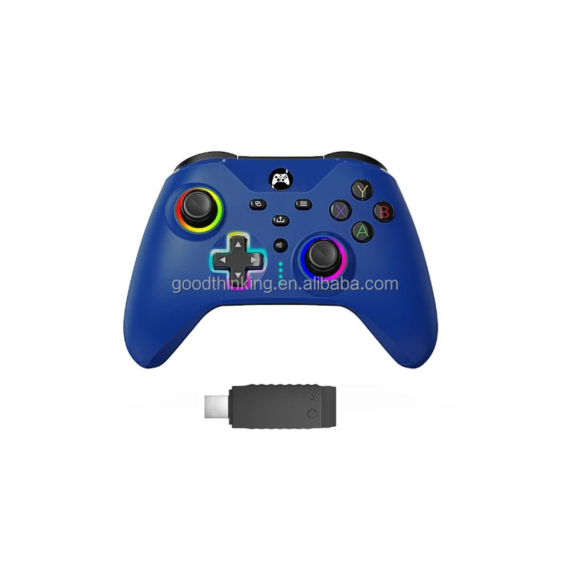 RGB Light programmable Turbo vibration PC Gamepad 2.4Ghz Wireless controller for xbox one s for xbox one x for series
