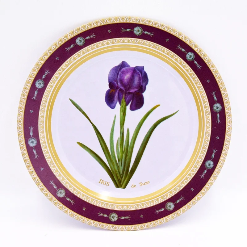 Round Metal Tin Tray for Decoration