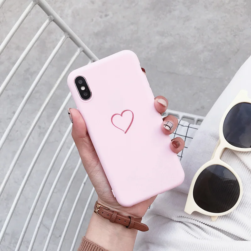 For Huawei P8 P9 P10 P20 Lite Plus P30 Pro 2017 P Smart 2019 Z Cute Love Heart Case For Huawei Mate 10 20 30 Lite Pro Cover