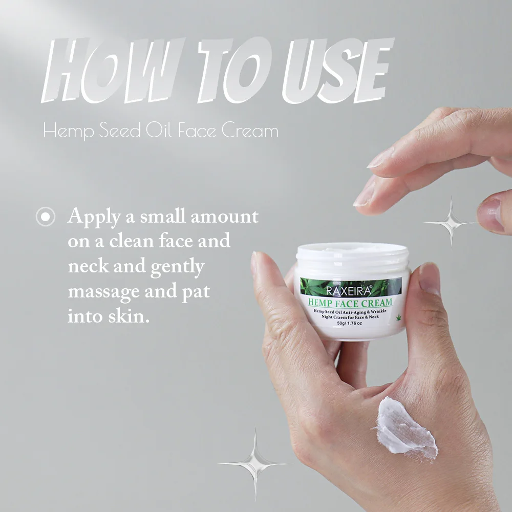 Hemp Seed Oil Anti-Aging & Wrinkle Night Cream for Face & Neck