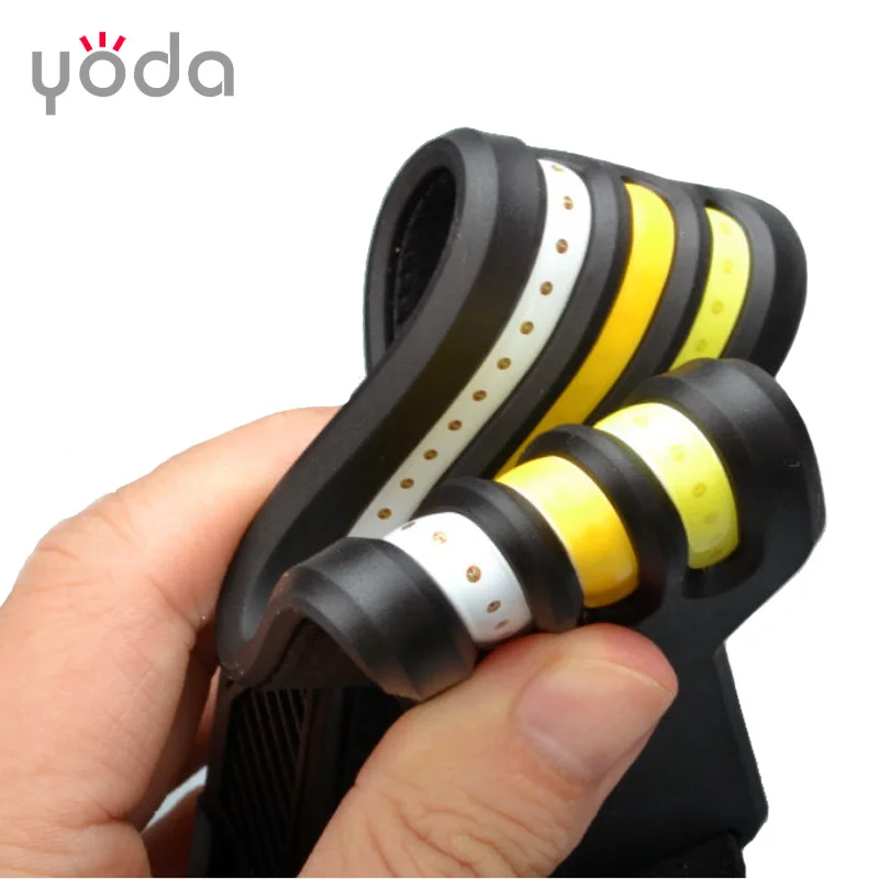 type c Rechargeable light weight white yellow red led silicon rubber soft band COB Headlamp with sensor induction