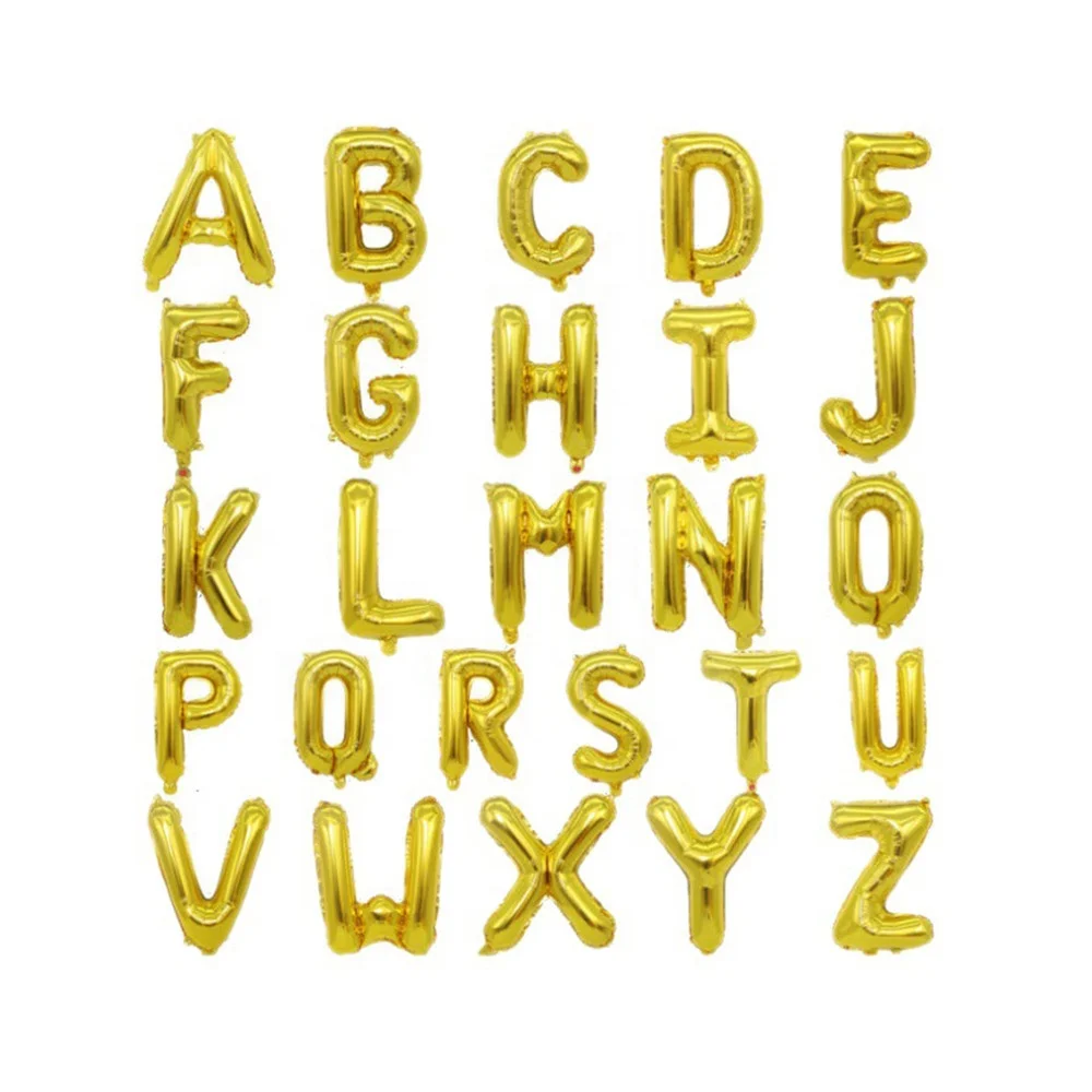 Wholesale Party Decorations Helium Giant 16 32 40 inch Ballon Globos Blue Gold Silver White Red Foil Alphabet Letter Balloons