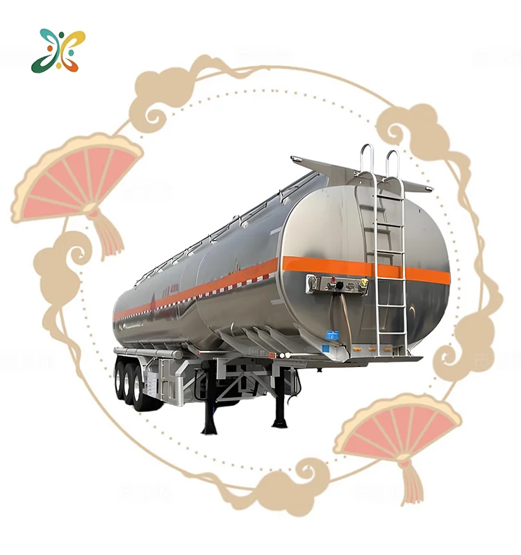 3Axle 45000Liters Aluminum Carbon Steel Water Oil Tank Truck Trailer Stainless Citerne Liquid Fuel Tanker Semi Trailer