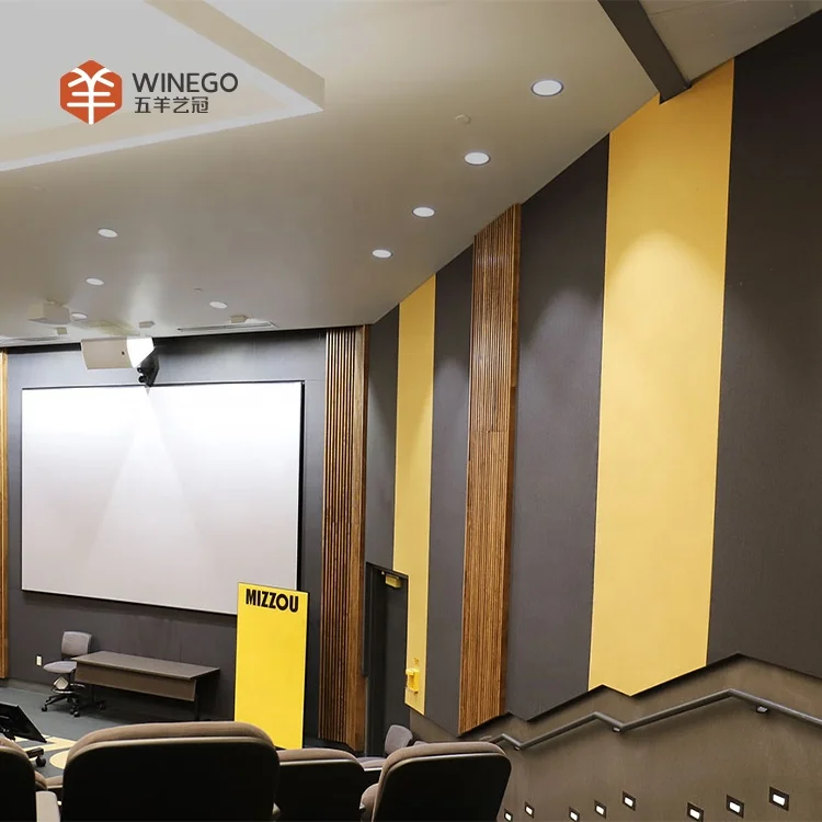 Fabric Acoustic Panel PVC Track System for Cinema Wall Decoration