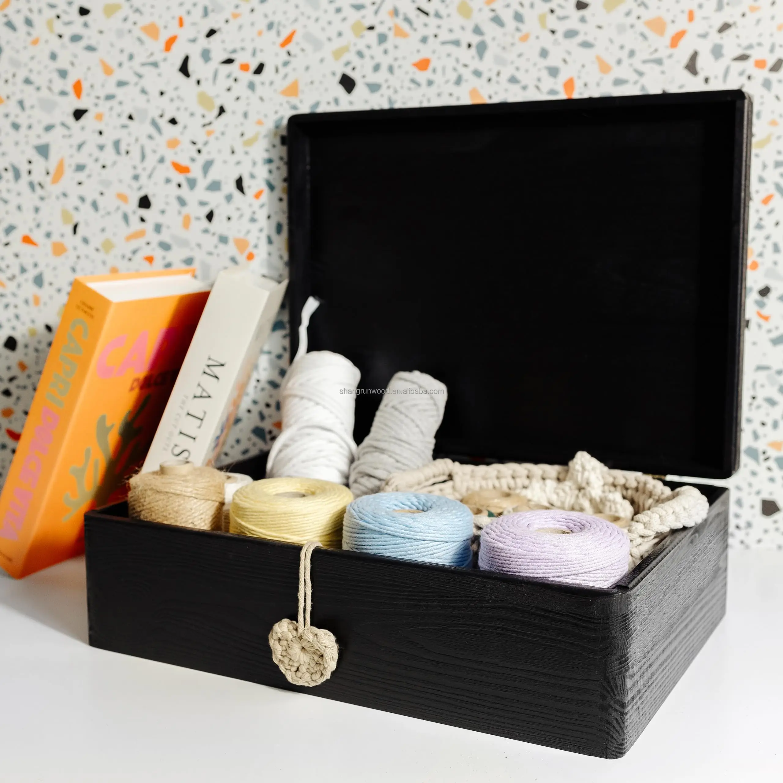 Новый продукт твердый деревянный ящик для хранения пользовательский размер Флип крышка Подарочная коробка Упаковка продажи