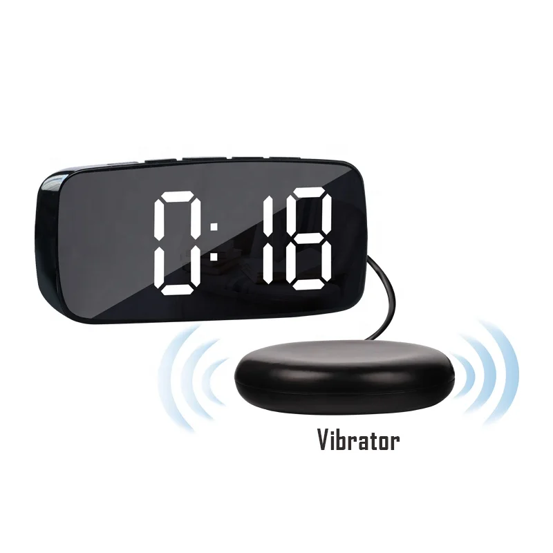 FENGFUN LED Alarm Clock with Shaker,Vibrating for Heavy Sleepers, Deaf and Hard of Hearing table digital clock