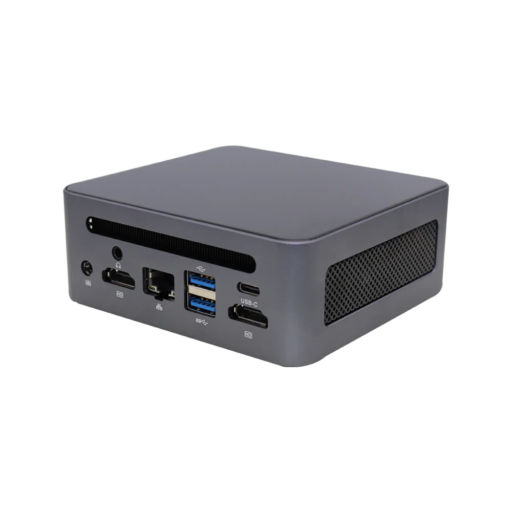 Eglobal Pocket Box Gaming AMD R5 5600H Win11 2*4K RJ45 64GB NVME AC Wifi&BT PXE Linux Office Home Desktop Mini Computer