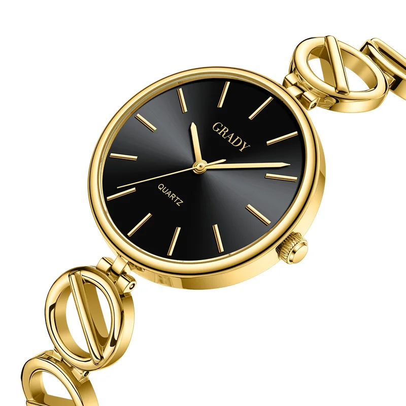Luxury watches women high quality lady watch with love 24k gold plating quartz wristwatch