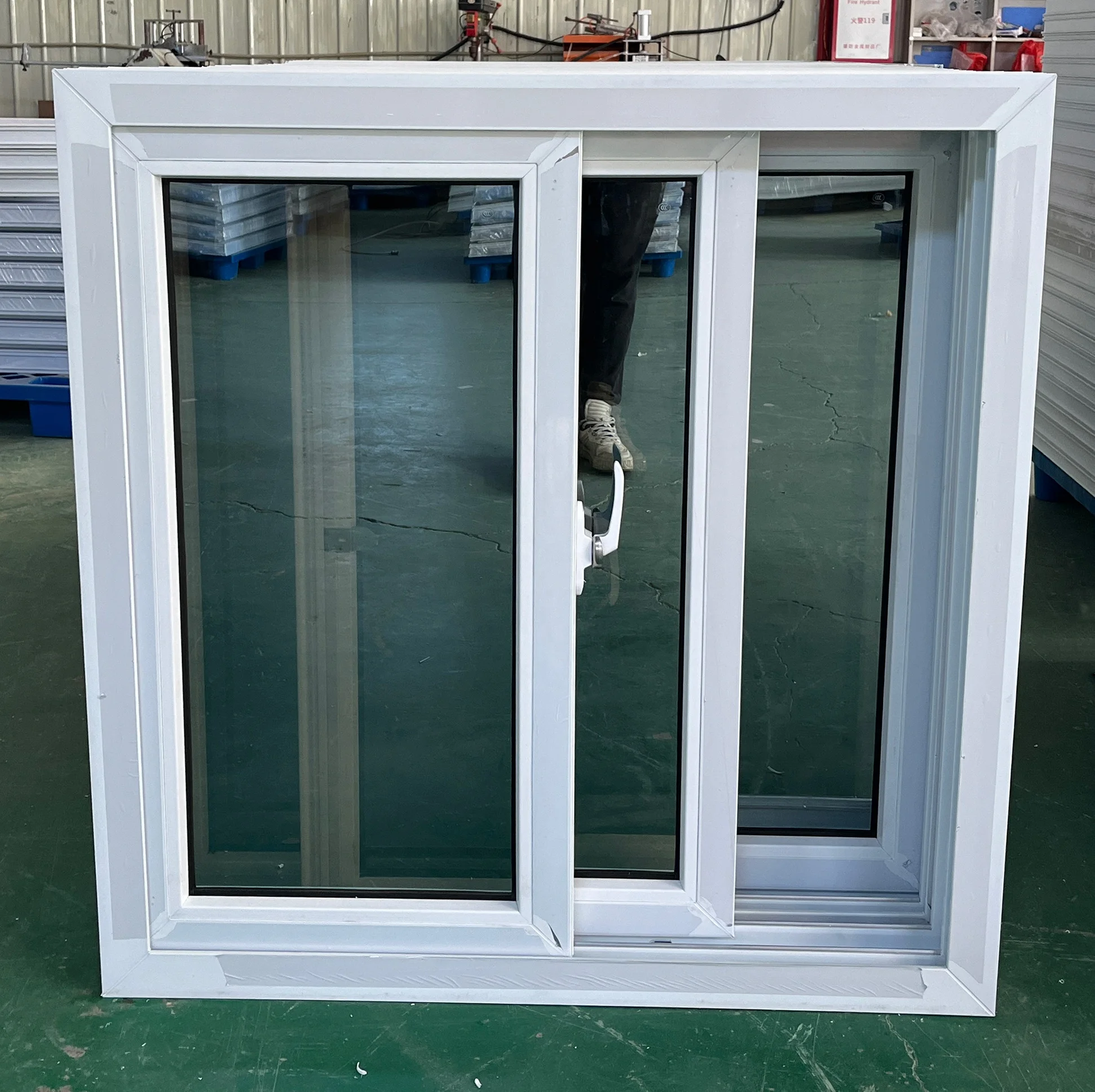 Factory New High Security Sliding Window Small Size Horizontal Plastic Window Double Glazing Basement Window PVC Windows