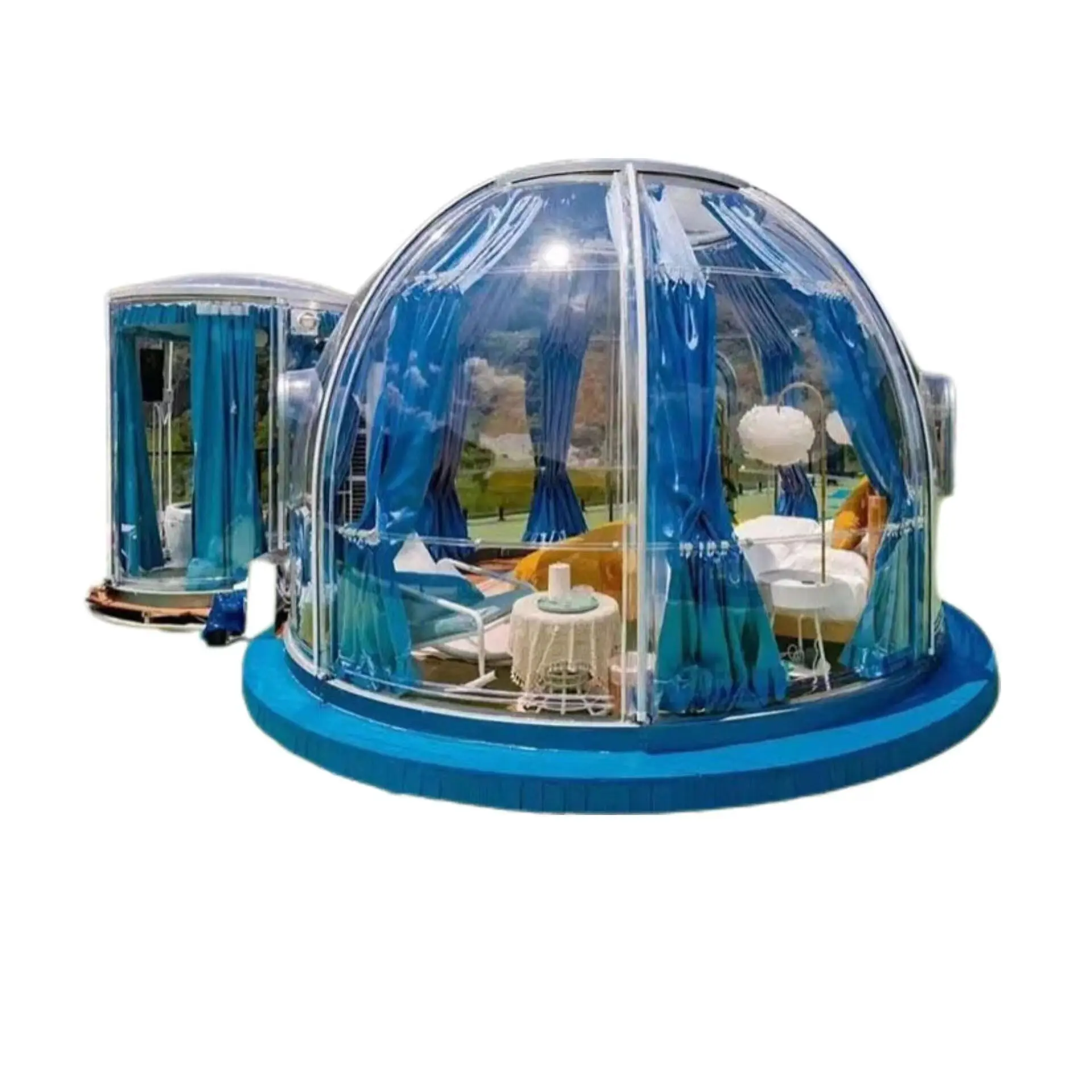 New Appearance Rainproof Well decorated Sunproof Starry Sky Ball Tent LED atmosphere light restaurant camping hotel bubble house