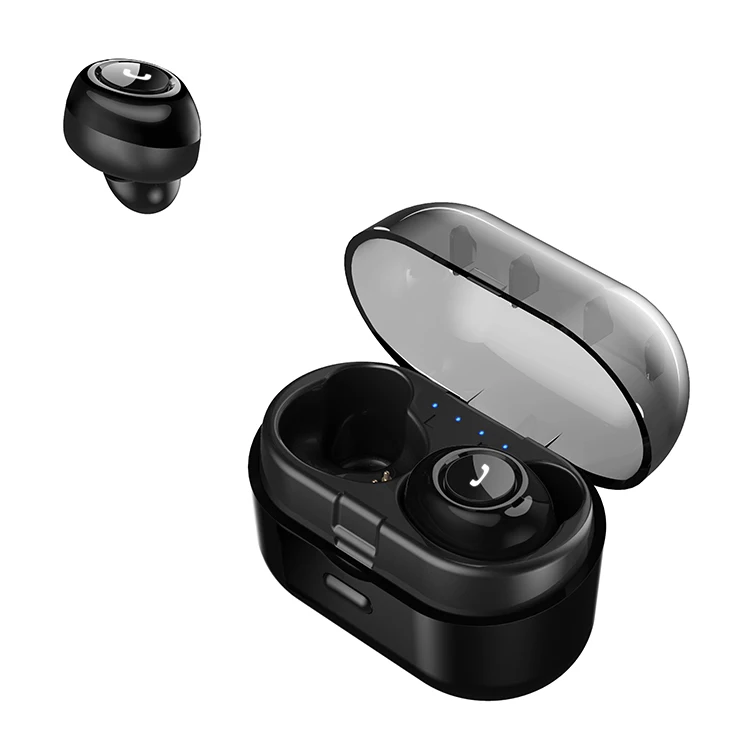 Custom logo twins wireless headphones with charging case