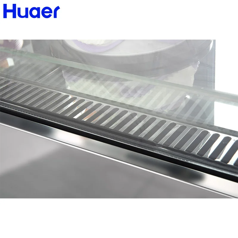 Huaer glass showcase pastry freezer cabinet display cake freezer