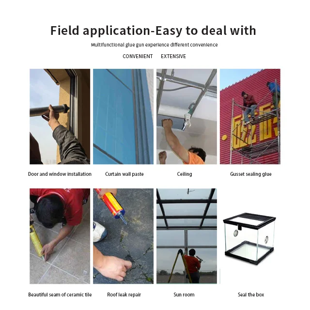 Leihuan electric glue gun seam tools glass Structural automatic machine Cordless Caulking Guns