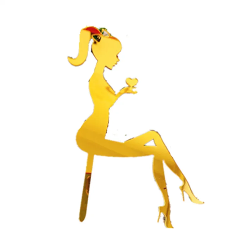 Bride to be Wedding Cake Topper Acrylic Girl Image Side Cake Decoration for Party Supplies