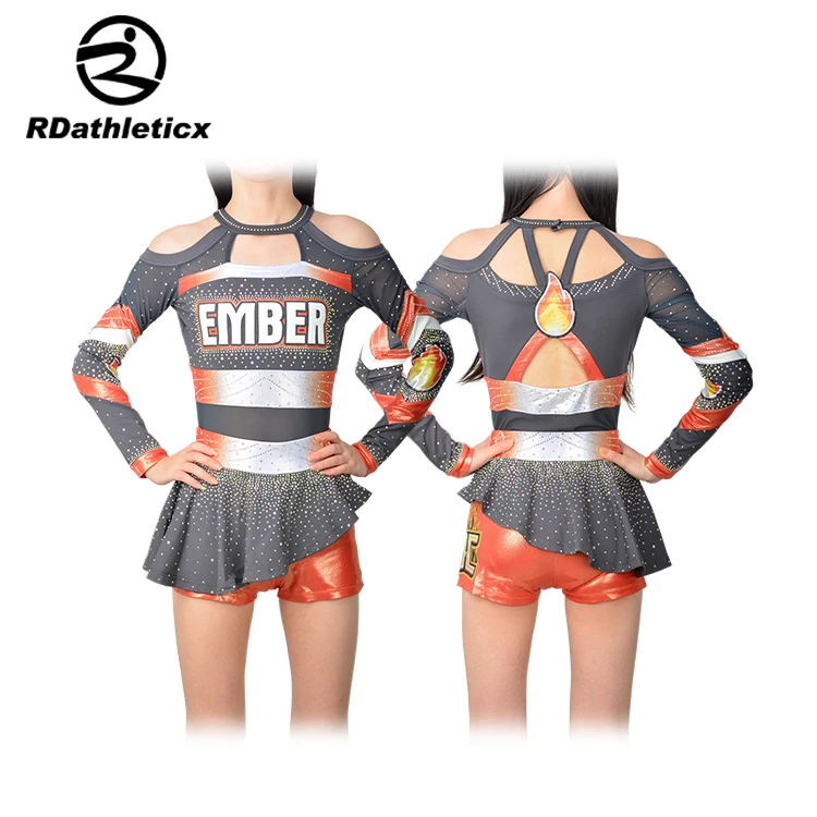 wholesale any color Performance Uniforms Cheerleading Wear For Girls Rhinestone Cheerleader Uniforms