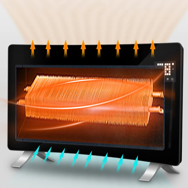 Portable 24-Hour Timer Tempered Glass Convection Panel Heater Wall Mount Freestanding with WIFI Thermostat Indoor Use Bathroom