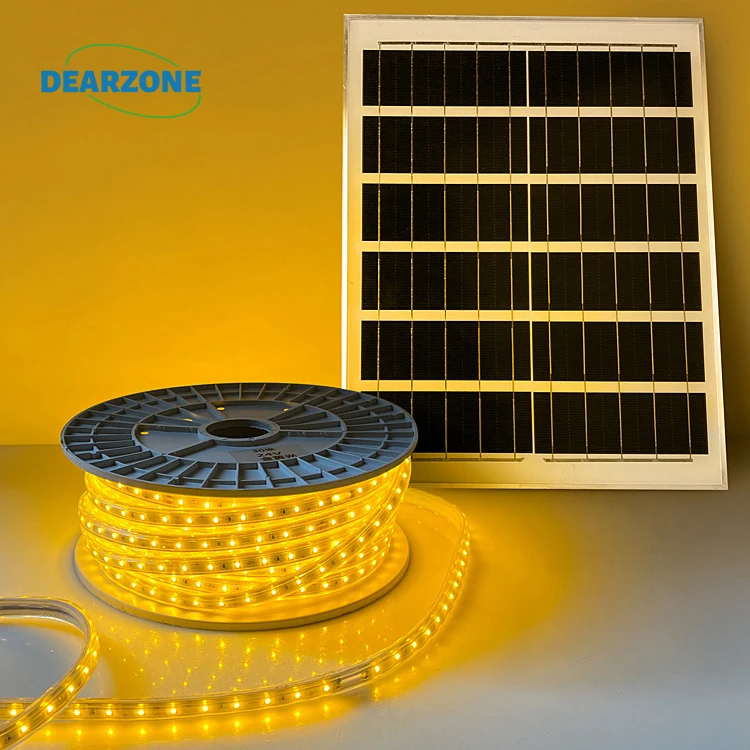 High Quality Wholesale 10M 20M 30M Flexible Led Strips Lighting Ip65 Waterproof Outdoor Garden Decor Led Solar Strip Light