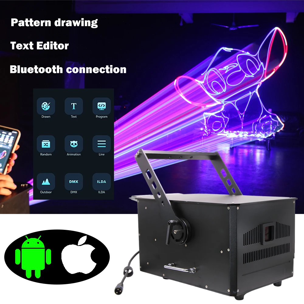 app control IP56 waterproof Outdoor 15w text logo animation colorful RGB Stage concert Show Dj Disco Laser projector
