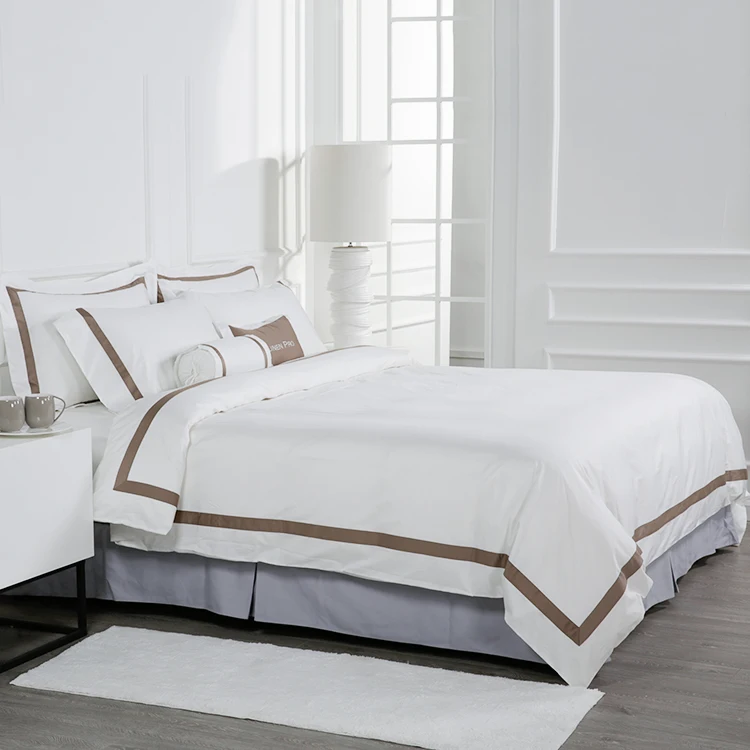 LinenPro New Bed Sheet Embroidery Design 5 Star Hotel Bedding Sets 100% Cotton