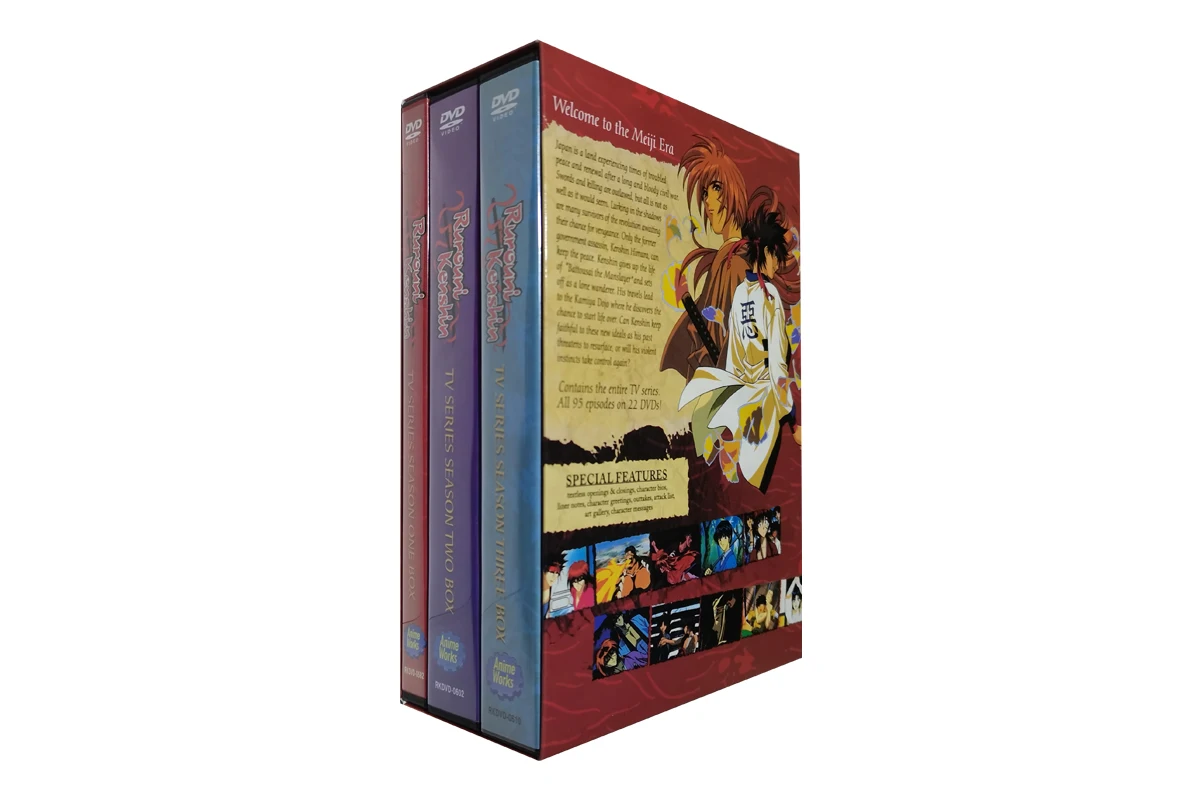Rurouni Kenshin 22DVD disc Japanese Anime Cartoon DVD Box Sets present collection wholesale/ retail factory supply free shipping