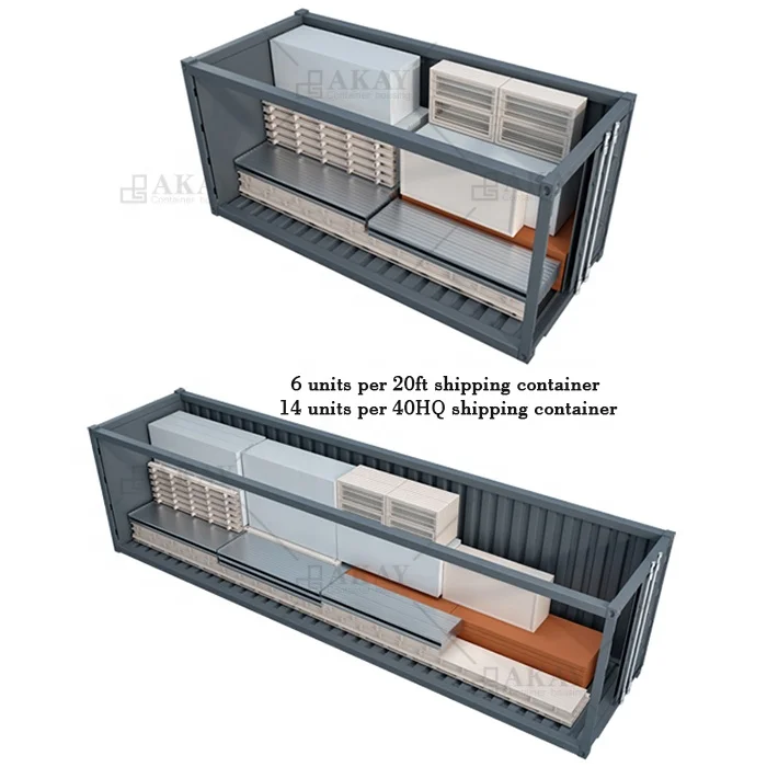 Luxury Design Prefabricated Tiny House Prefab Home China Manufacturer 6 Modular House Detachable Flat Pack Container House