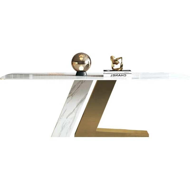 guangdong dining table meeting dining table and Concrete Stainless Steel 6 8 Chairs Seater European Modern Dining Table Set