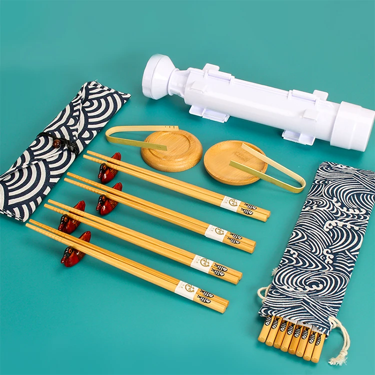 Commercial Maker Promaster Associates Ltd High Quality With Bazooka Equipment Delamu Bamboo Sushi Making Kit Set For Beginners