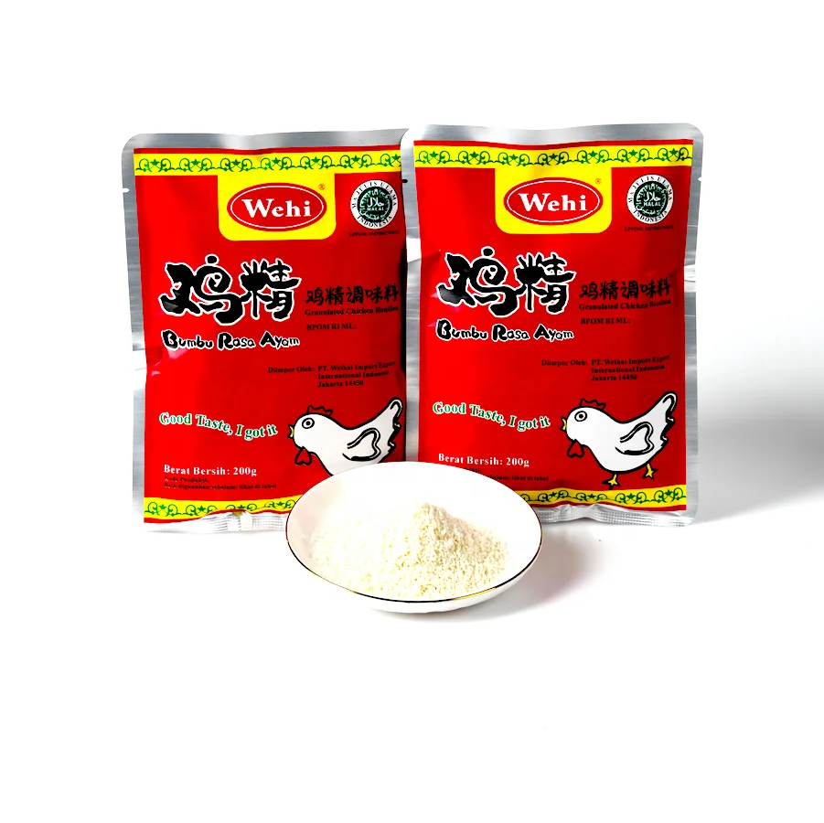200g*40 Bag Packaging Halal Chicken Granular Seasoning For Bouillon Soup