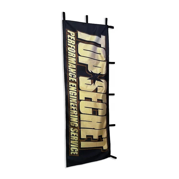 Factory Direct Sell 110g Polyester Custom Hanging Square Shape Beach Flag Banner Nobori Flag