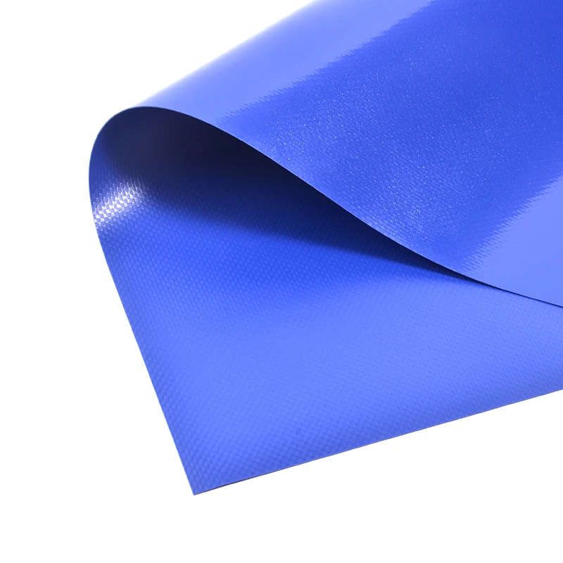 610gsm popular Blue Color Cold Resistant Waterproof PVC Fabric Tarpaulin Roll Materials for Truck Cover