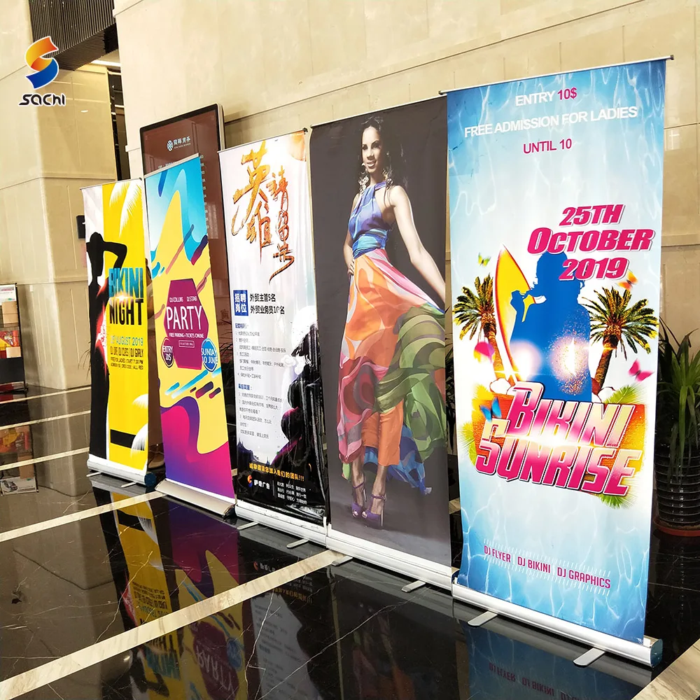Manufactures Custom rollup banner 80*200 CM 85*200 CM Aluminum scrolling roll up banner stand