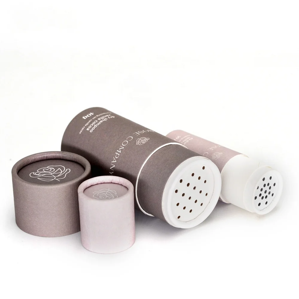 Custom Design Paper Tube With Sifter Loose Powder for Spices Cosmetic Paper Cylinder Packaging