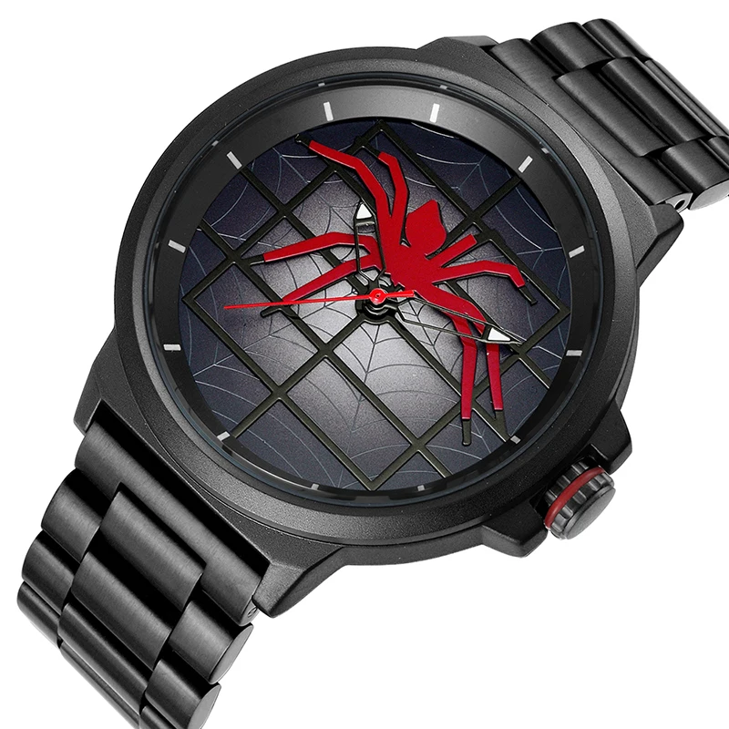 SKONE brand  cool design Japan quartz Movement men Watch 3D red Spider Design men quartz watch