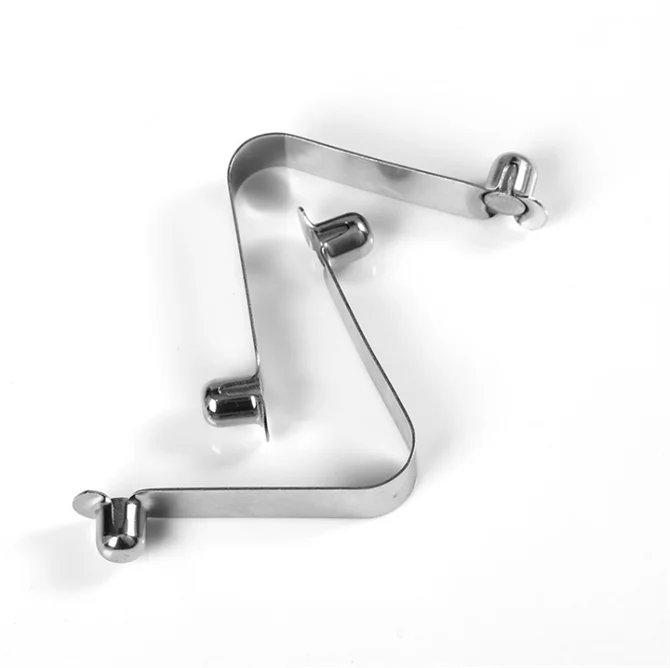 7mm diameter V shape tent tube hole snap button steel spring clip