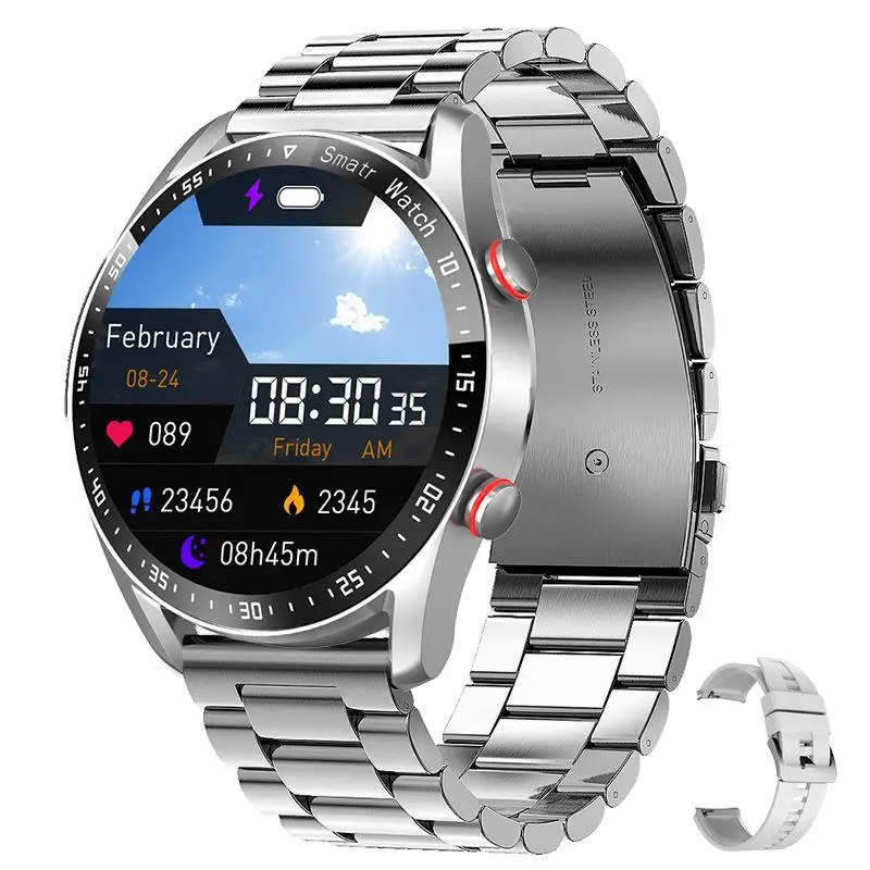 HW20 Smart Watch ECG+PPG Business Stainless steel strap 1.46 Large screen Bluetooth Call smart watch