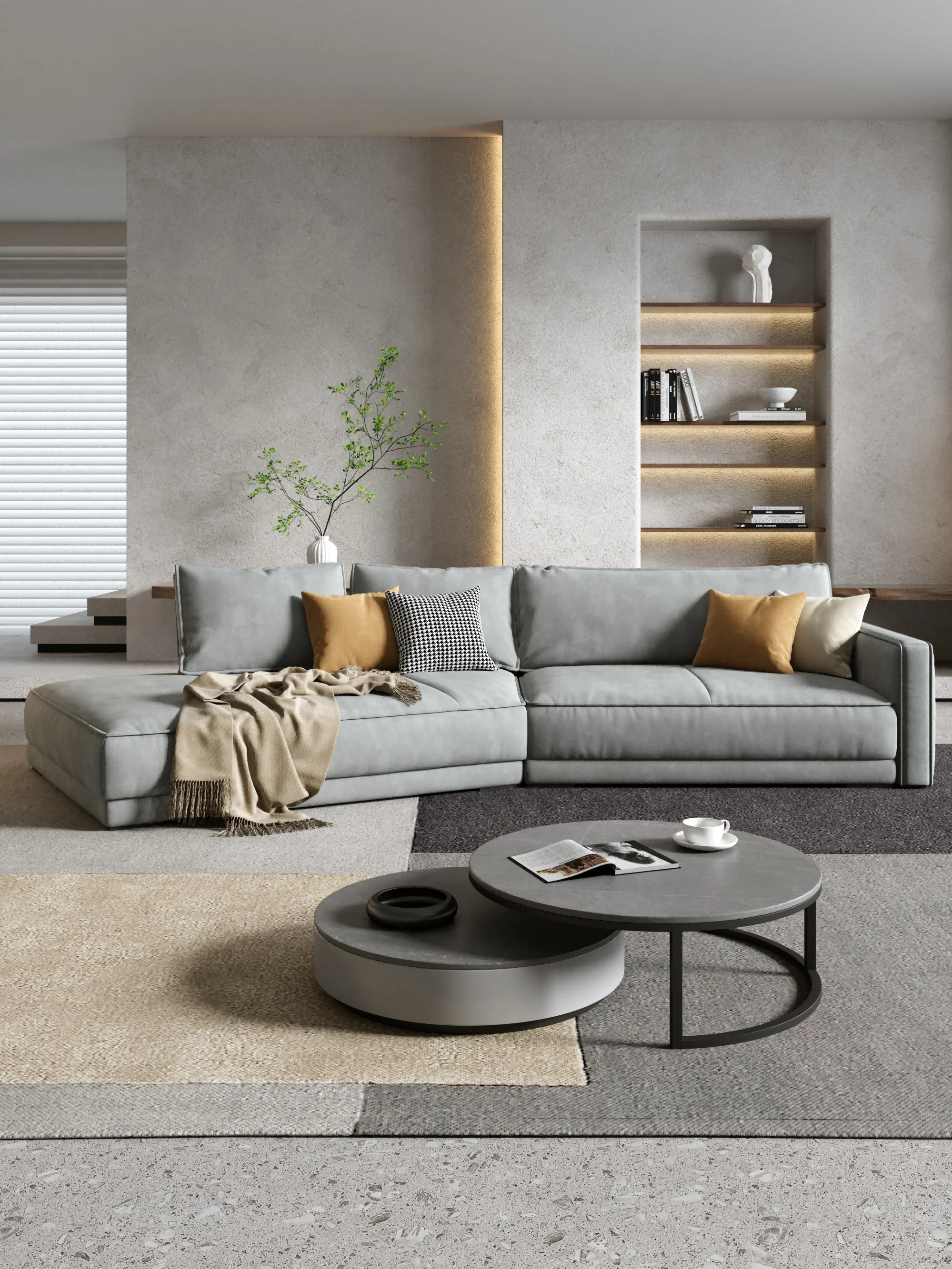 Tech Cloth Couch Seating Corner Sofa Home Office Furniture Modular Sofa 3+2+1seaters Living Room Sofa