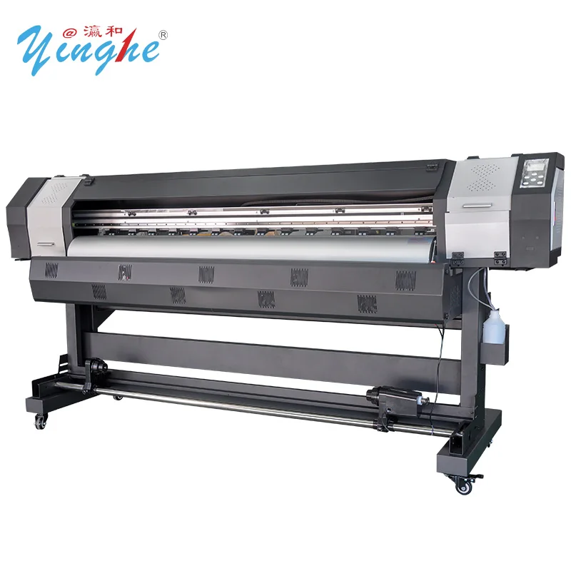 High Quality XP600 Eco-Solvent Sublimation Printer 1.8m Large Format Digital Vinyl Ink YINGHE Canvas Flex Banner Machine New