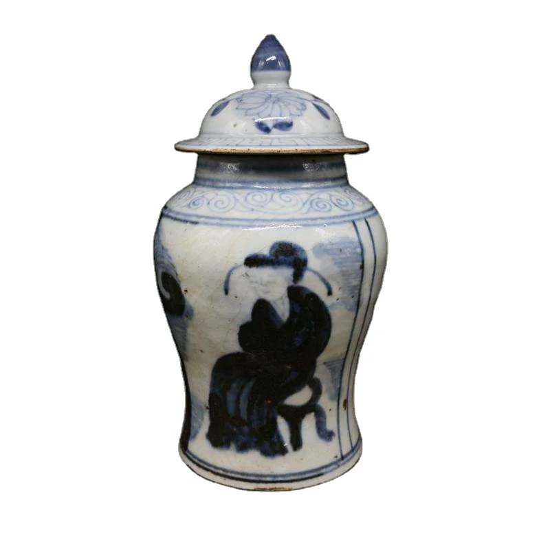 Quality Cheap Price Antique chinese hand painted blue and white decoration porcelain storage jar ceramic ginger jar