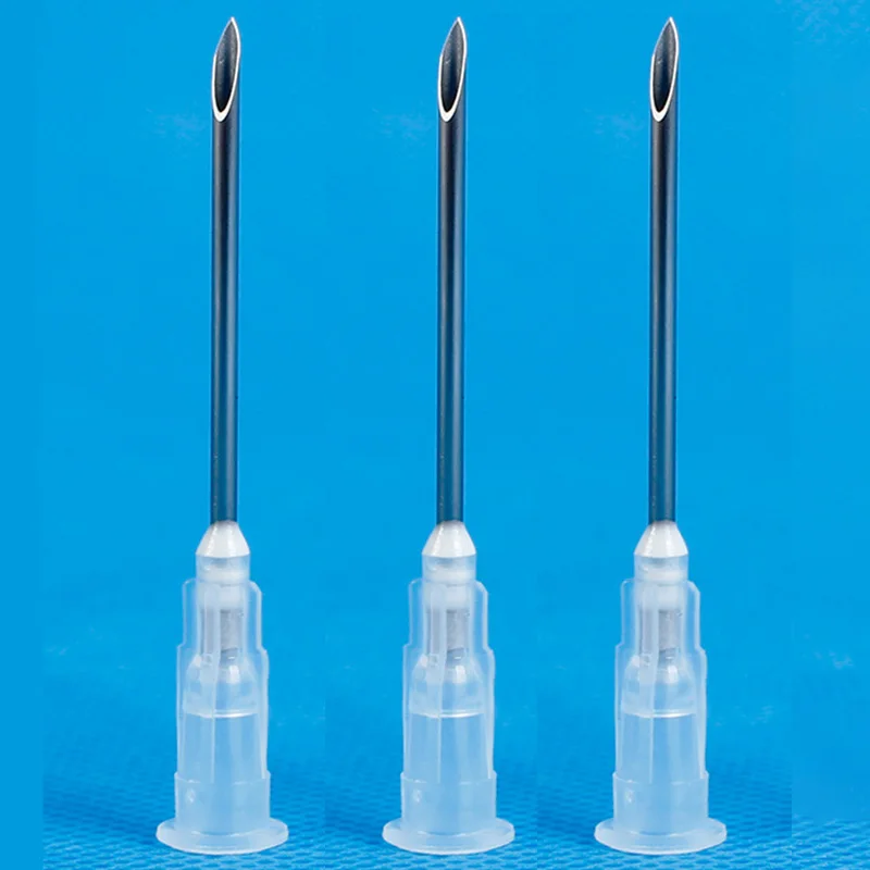 1.5 inch plastic steel dispensing needle tips 18 gauge tapered tip needle veterinary syringe needle