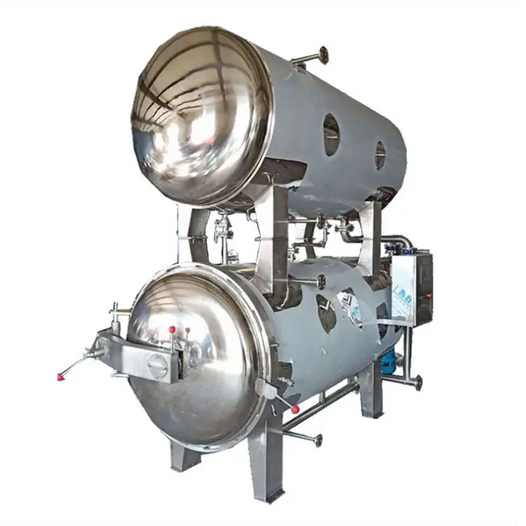 Semi Automatic Cans Food Retort Sterilizing Machine Dried Tofu Autoclave Food Sterilizer