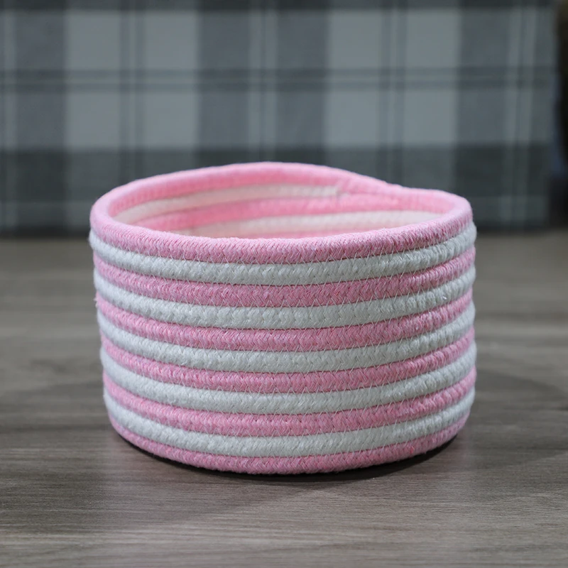 custom cotton rope basket with low MOQ