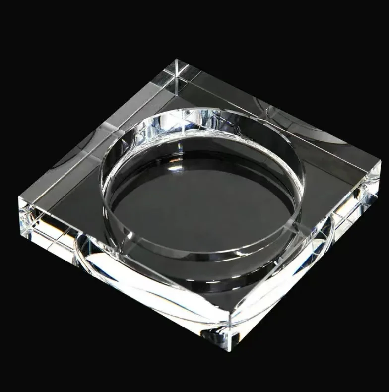 2024 The latest advanced minimalist style can be customized through white crystal ashtray