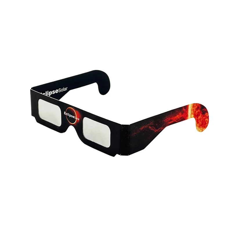 2024 ISO Certified Solar Eclipse Glasses Customized Design Eclipse Viewing 3D Paper Glasses