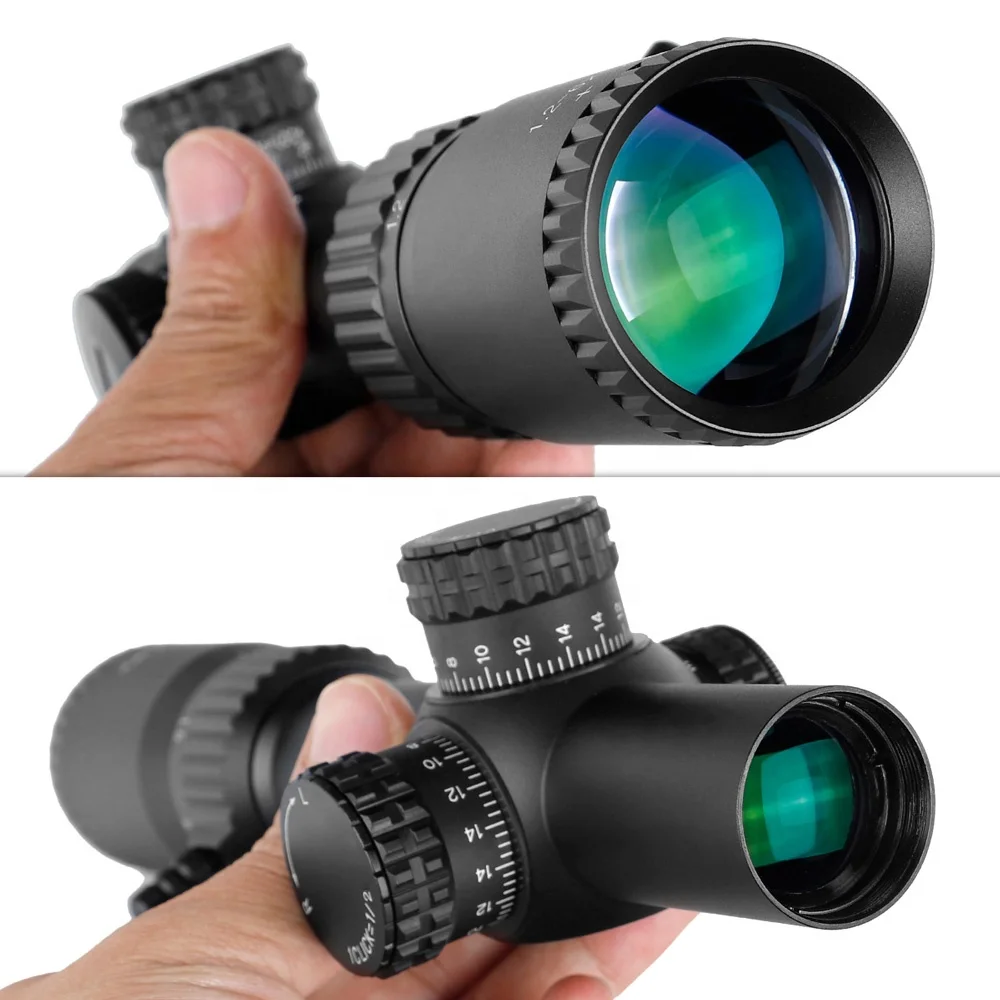 Ohhunt OEM Optics 30mm Tube 1.2-6X24 SFP Hunting Sight Red Illuminated Compact Tactical Scopes